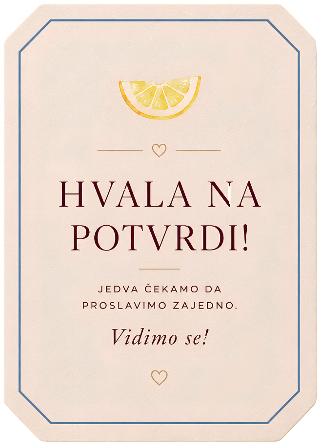 Hvala na potvrdi